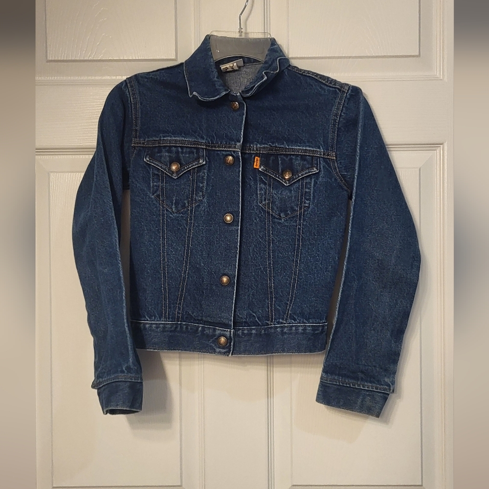 Levi Straus And Company Vintage  Blue Denim Jacket Size Large